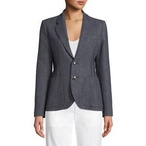 Giorgio Armani Grey Two-Button Classic Jacket w/ Dart Seams Size